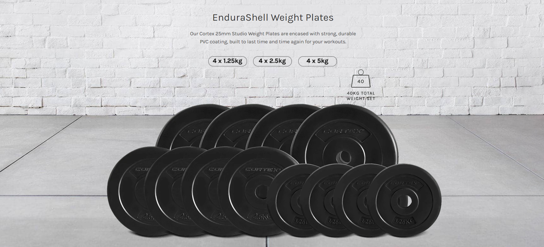 40kg EnduraShell Weight Plate Set
